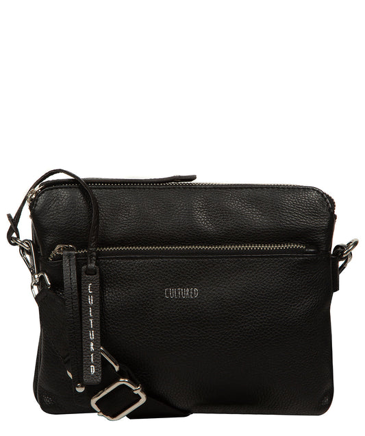 Celia crossbody bag side profile with adjustable webbed strap