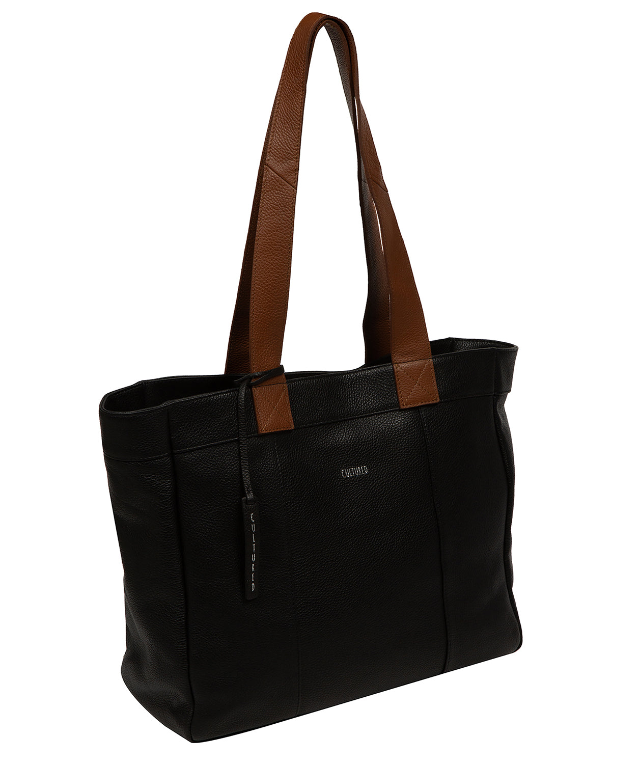 Leather handles with 35cm drop length detail