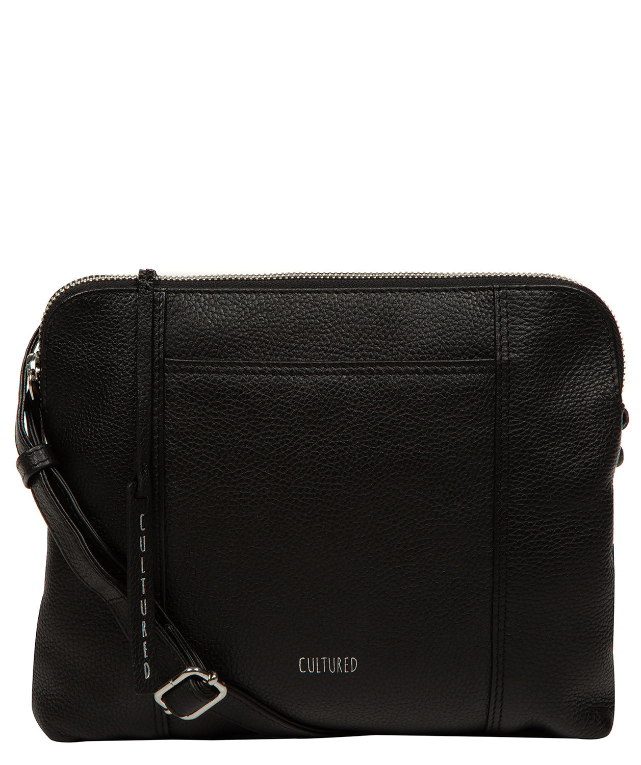 Celina crossbody bag side profile with adjustable leather strap