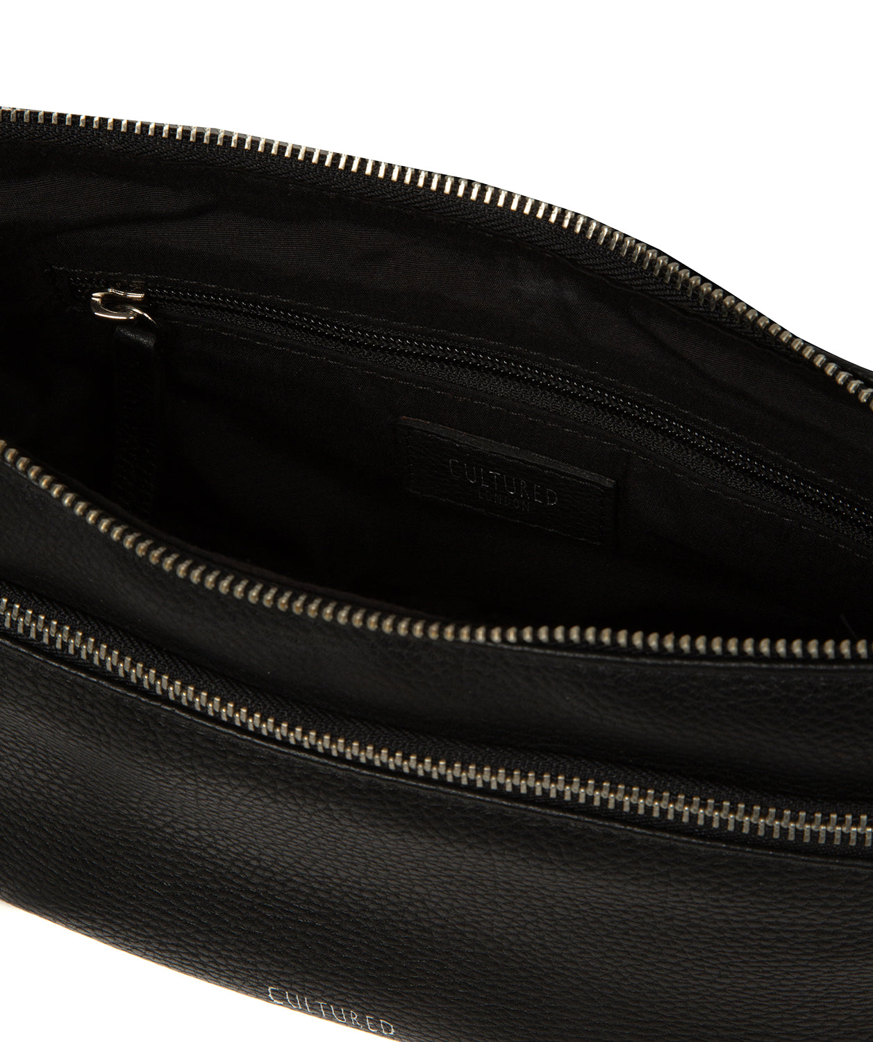 Interior zipped pocket and slip pocket storage compartments