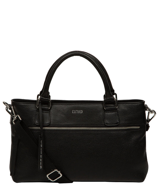 Aviana grab bag showing zip-over top and twin leather handles