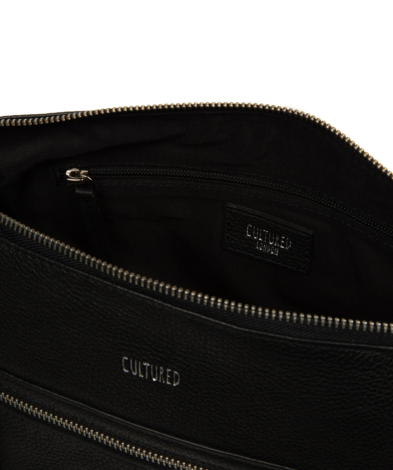 Ondine bag back view with exterior slip pocket