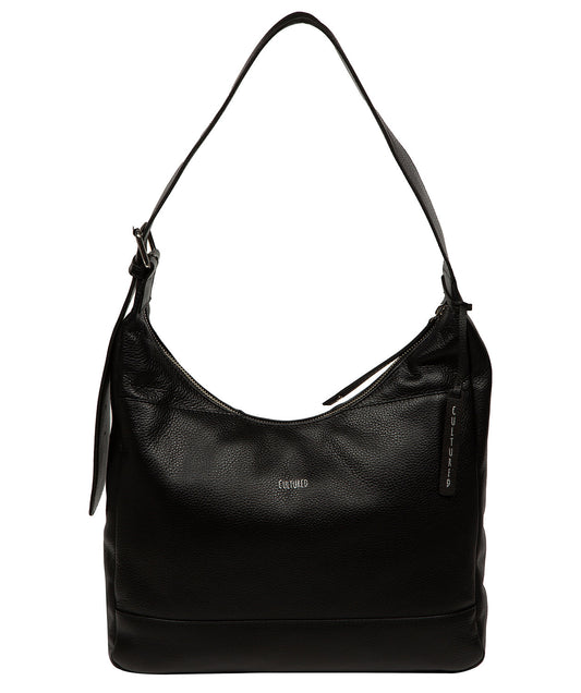 Kovo bag angled side profile showing crescent zip closure